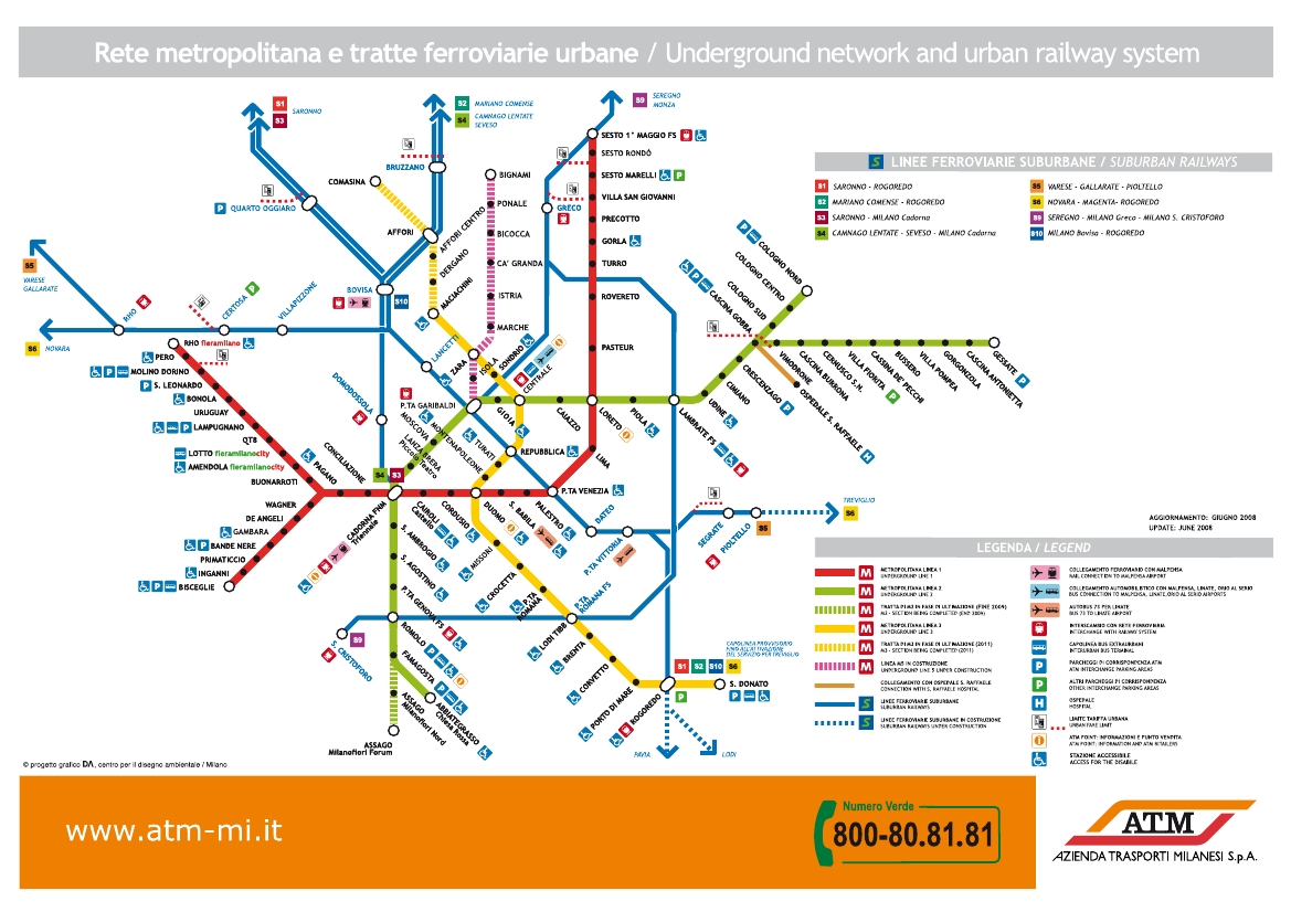 Milano – Mappa della Metropolitana | l u c a t l e c o